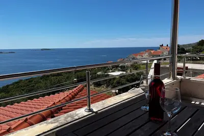 Appartement près de la ville de Dubrovnik avec une belle vue