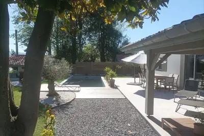 Image de Villa climatisée, 5ch, piscine chauffée, cuisine ext, à 2mn de St jean de Luz