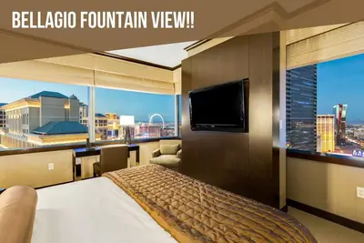 Image de La meilleure suite d'angle de Vdara! Jaw Drop Views of Bellagio Fountains! 1 Br / Capacité de 4 personnes!