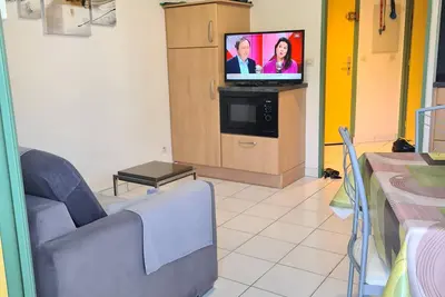 Image de appartement T2 de 37 m² en rez de jardin, climatisé, grande terrasse agréable