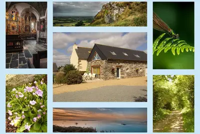 Image de maison dans village breton entre terre et mer