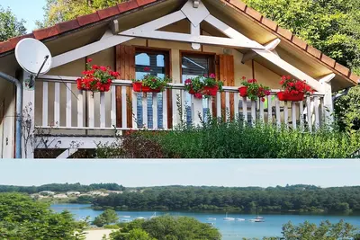 Image de Chalet *** à 5mns Rénac plage, lits faits, barque, piscine. Animaux acceptés!