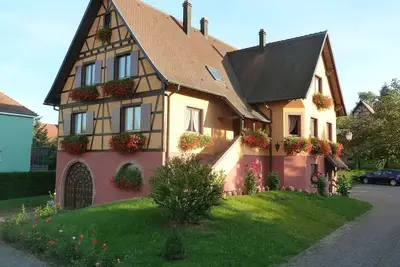 Image de Le Gitzelbrunnen. Maison typique Ă colombages