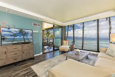 Image de WImpressionnant condo au 3ème étage face à l'océan au Mahana