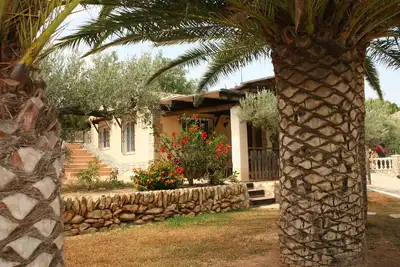 Image de La Cochera, dans le jardin de palmiers, idéal en hiver et en été