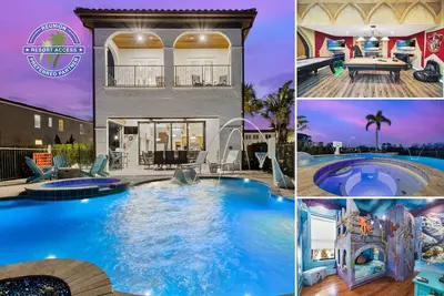 Image de Villa de luxe avec piscine à débordement, fontaines d'eau, cuisine d'été & Gas Fire Pit