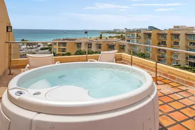 Front De Mer - Eagle Beach - Oceania Resort - Condo Tropical Penthouse 1br - Bg532