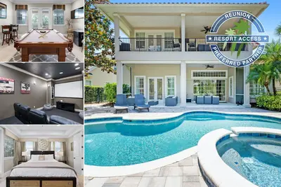 Image de Maison de luxe avec piscine nouvellement meublée! Cinéma, Billard - Près de Disney!