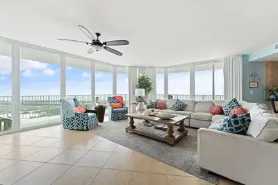 Image de Caribe C1010- Belle vue sur le golfe, grande terrasse, rivière paresseuse, piscine diapositives!