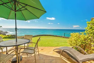 Poipu Shores 104c, 2br Oceanfront Townhome, Climatisation complète, Calme privé