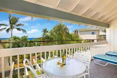 Poipu Superbe Vue sur l'océan A / C Master & Living Room * Manualoha 305 *
