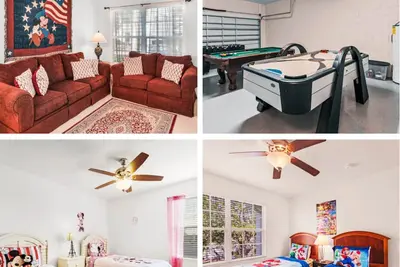 Image de Fantastic 4 Chambre Dans Gated Communauté avec piscine privée et salle de jeux Minutes to Disney