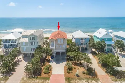Image de Coquillages au bord de la mer - 5br 5 Bth Beachfront House w \/ piscine privée et promenade à la plage!