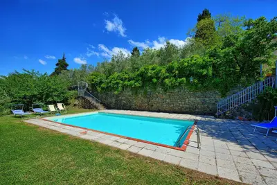 Image de Appartement avec Wifi, piscine, Tv, patio, vue panoramique, parking, près de Greve In Chianti