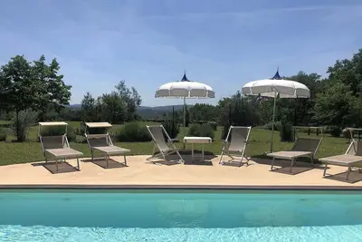 Image de Maison de vacances privée avec piscine privée, climatisation, Wifi, Tv, terrasse, vue panoramique