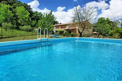 Image de Maison de vacances privée avec piscine privée, climatisation, Wifi, Tv, vue panoramique, parking