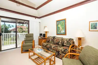 Image de Suite Poipu avec cuisine gastronomique, ambiance tropicale, WiFi, Lanai – Kiahuna Plantation # 2143