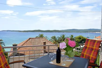 Appartement de deux chambres avec la terrasse et la vue sur le mer Orebic, Peljesac (A-269-a)