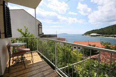 Image de Appartement d'une chambre avec le balcon et la vue sur le mer Podaca, Makarska (A-6874-a)