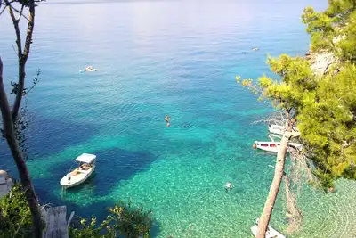 Image de Appartement de deux chambres avec la terrasse et la vue sur le mer Baie Pobij, Hvar (A-7506-a)