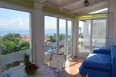 Image de Appartement d'une chambre avec la terrasse et la vue sur le mer Ravni, Labin (A-7674-a)