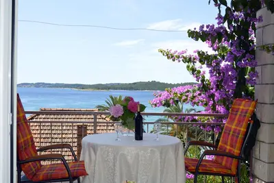 Image de Appartement d'une chambre avec la terrasse et la vue sur le mer Orebic, Peljesac (A-269-c)