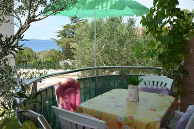 Appartement d'une chambre avec la terrasse et la vue sur le mer Kozino, Zadar (A-5893-a)