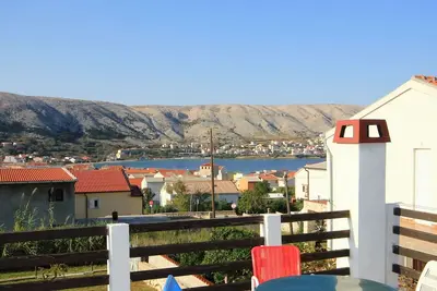 Image de Appartement d'une chambre avec la terrasse et la vue sur le mer Pag (A-6325-b)