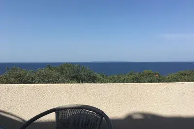 Appartement d'une chambre avec la terrasse et la vue sur le mer Potocnica, Pag (A-4096-d)