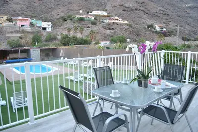 Mogán Sol, bel appartement avec piscine à 3 km. de Puerto de Mogán