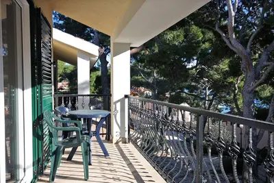 Image de Appartement d'une chambre avec le balcon et la vue sur le mer Rogoznica (A-3196-d)