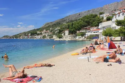 Image de Appartement d'une chambre avec la terrasse et la vue sur le mer Sumpetar, Omis (A-11798-a)
