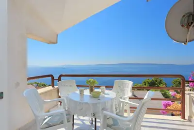 Image de Appartement d'une chambre avec la terrasse et la vue sur le mer Rastici, Ciovo (A-11723-c)