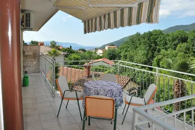 Image de Appartement d'une chambre avec la terrasse et la vue sur le mer Opric, Opatija (A-7728-a)