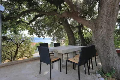 Image de Appartement d'une chambre avec la terrasse et la vue sur le mer Stanici, Omis (A-1027-c)