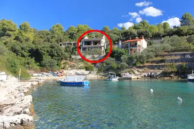Appartement de deux chambres prés de la plage Baie Stratinčica, Korcula (A-9264-a)