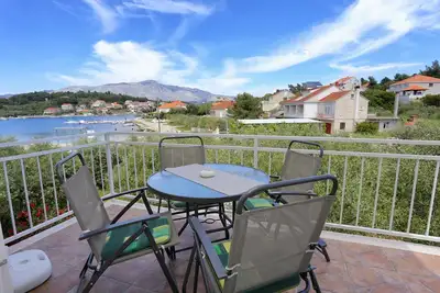 Image de Appartement d'une chambre avec la terrasse et la vue sur le mer Lumbarda, Korcula (A-4393-c)
