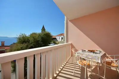 Image de Appartement d'une chambre avec la terrasse et la vue sur le mer Pisak, Omis (A-7521-d)