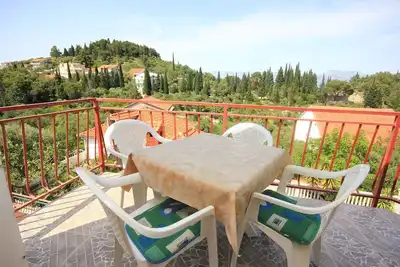Image de Appartement de deux chambres avec la terrasse et la vue sur le mer Trpanj, Peljesac (A-10083-b)