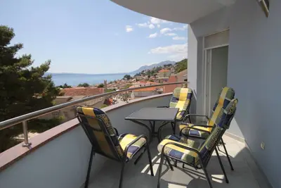 Image de Appartement de deux chambres avec la terrasse et la vue sur le mer Baska Voda, Makarska (A-6763-g)