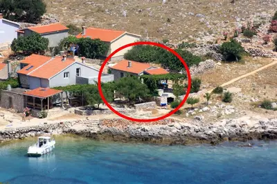 Image de Maison de pêcheur près de la mer Baie Statival, Kornati (K-8164)