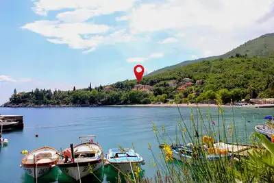 Garçonnière avec la terrasse et la vue sur le mer Medveja, Opatija (As-7720-a)