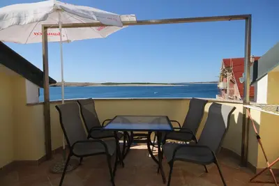 Image de Appartement d'une chambre avec la terrasse et la vue sur le mer Povljana, Pag (A-3316-e)