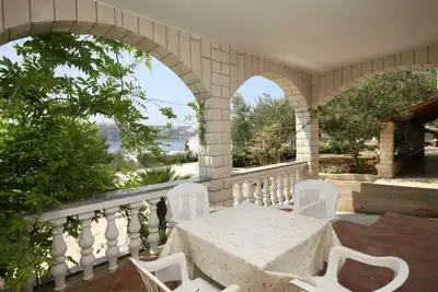 Image de Appartement d'une chambre avec la terrasse et la vue sur le mer Stara Novalja, Pag (A-6469-c)