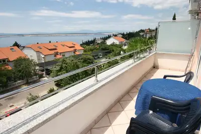 Image de Appartement d'une chambre avec le balcon et la vue sur le mer Dramalj, Crikvenica (A-5534-b)