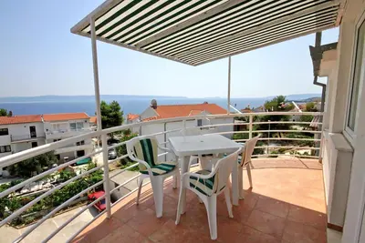 Image de Appartement d'une chambre avec le balcon et la vue sur le mer Rastici, Ciovo (A-6863-a)