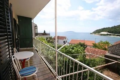 Image de Garçonnière avec le balcon et la vue sur le mer Podaca, Makarska (As-6874-a)