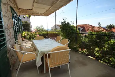 Appartement de deux chambres avec la terrasse et la vue sur le mer Zavala, Hvar (A-8802-c)