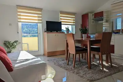 Image de Appartement d'une chambre avec la terrasse et la vue sur le mer Murter (A-5100-a)