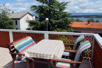 Image de Appartement de trois chambres avec la terrasse et la vue sur le mer Vantacici, Krk (A-5347-a)